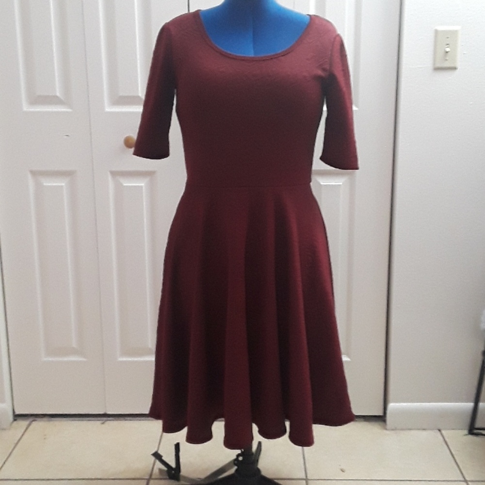 Burgundy Nicole Dress